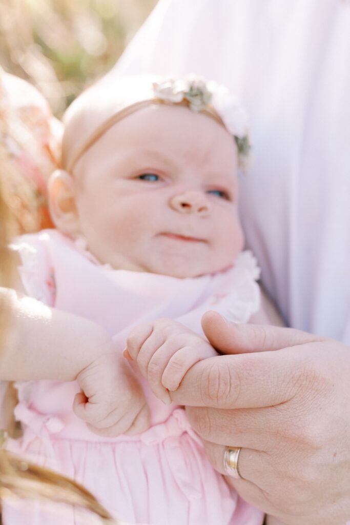 Flower farm newborn photo