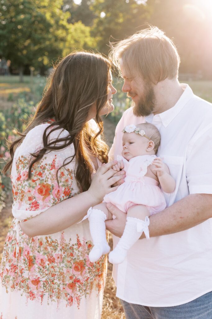 Flower farm newborn photo