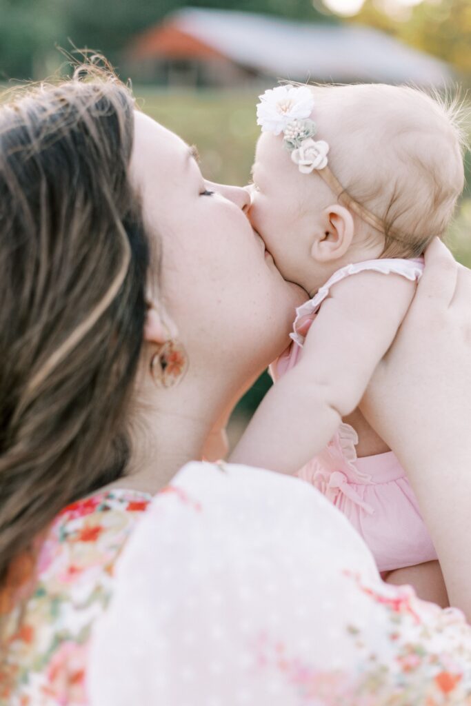 Flower farm newborn photo