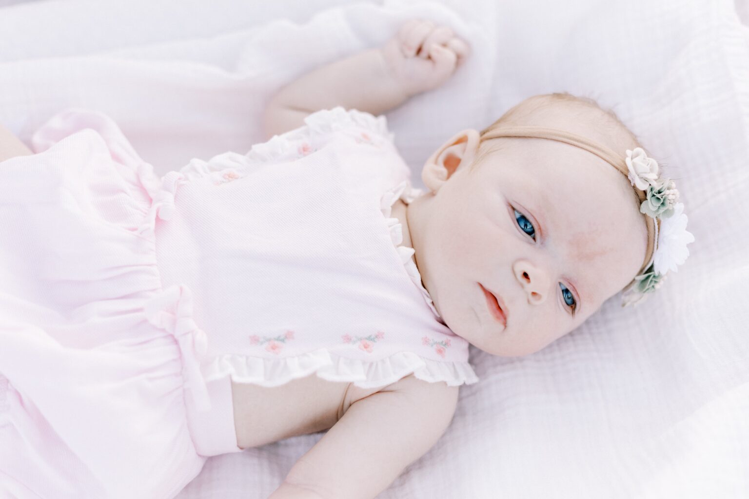 Flower farm newborn photo