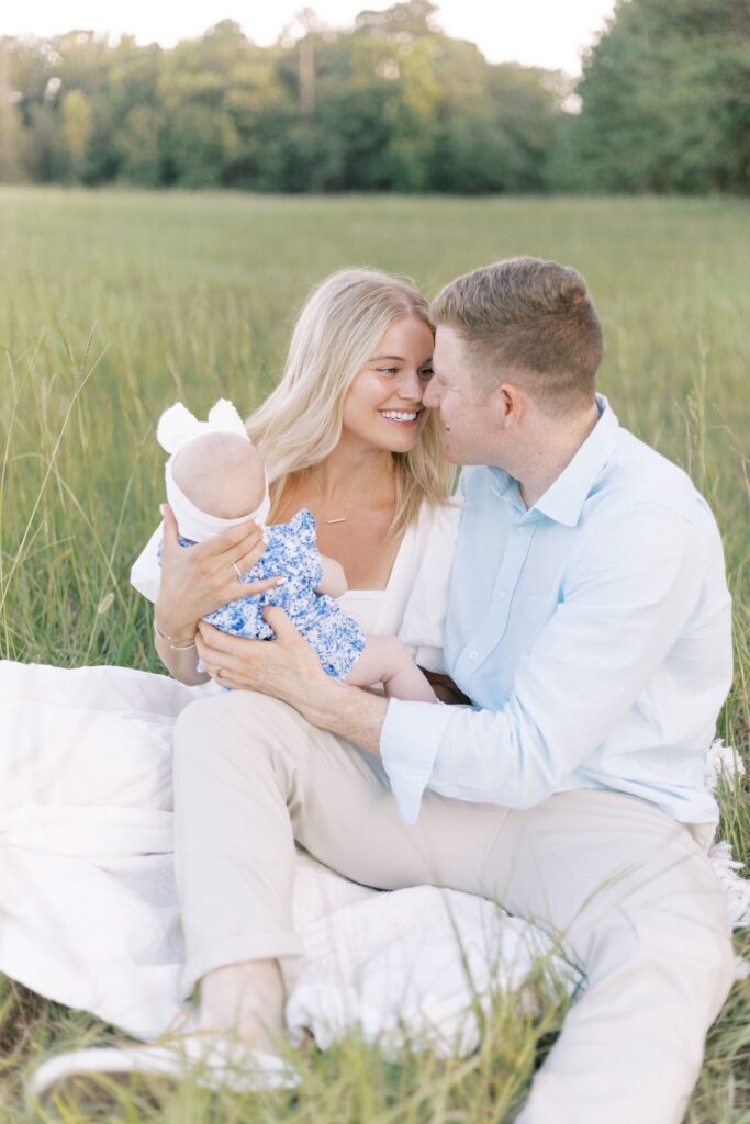 white and blue outfits for family photos