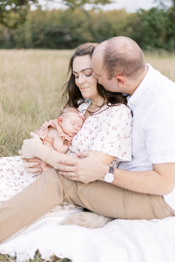 field outdoor newborn photos