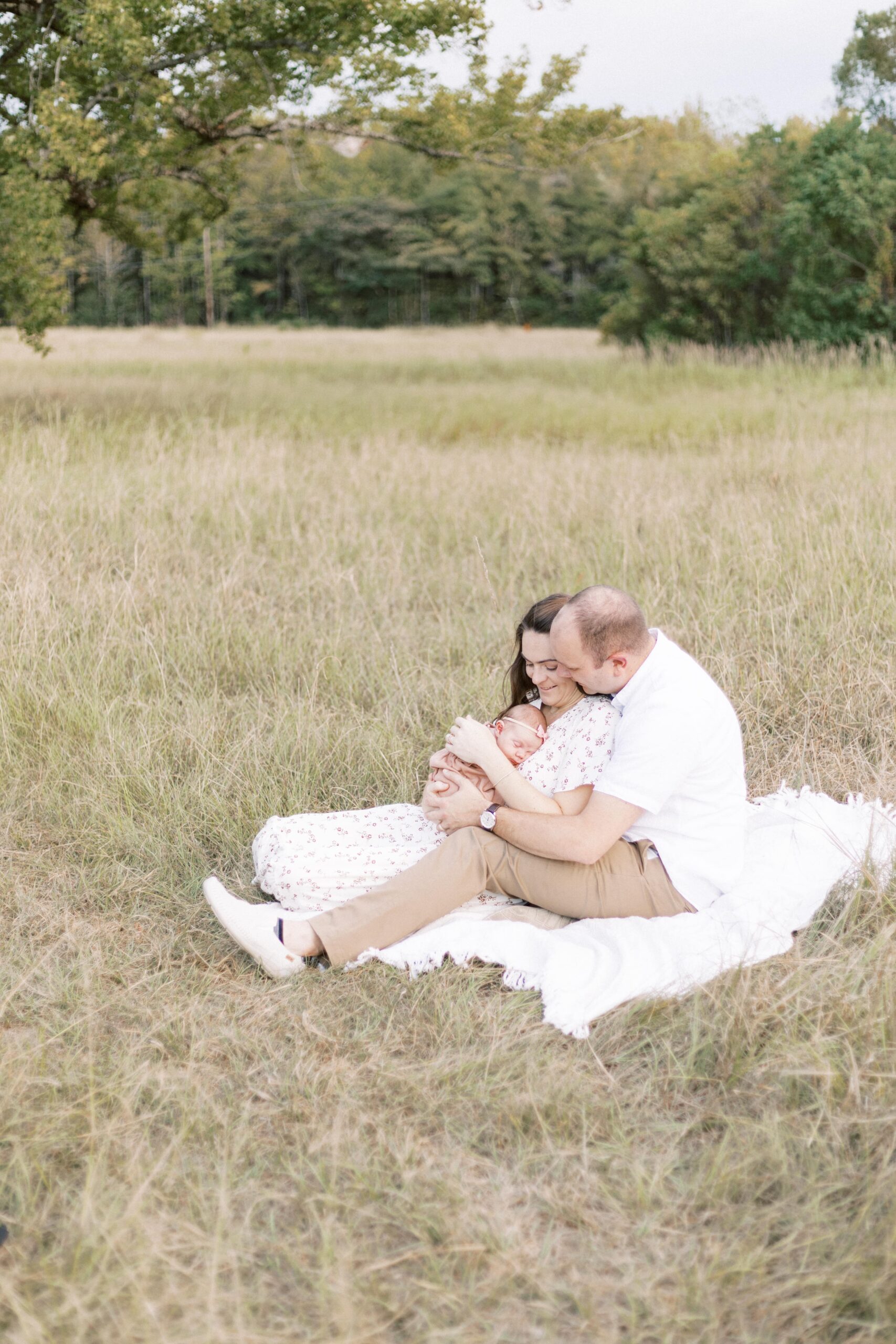 field outdoor newborn photos