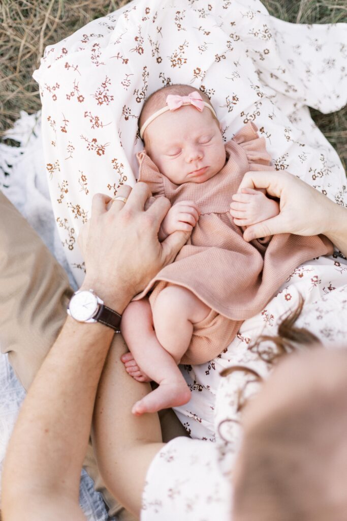 field outdoor newborn photos