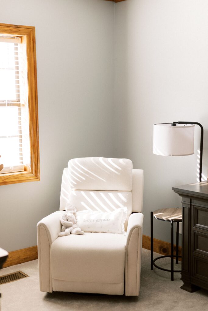 rocking chair in baby nursery