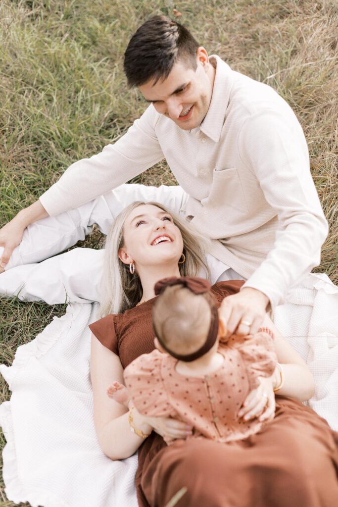 family photos in field