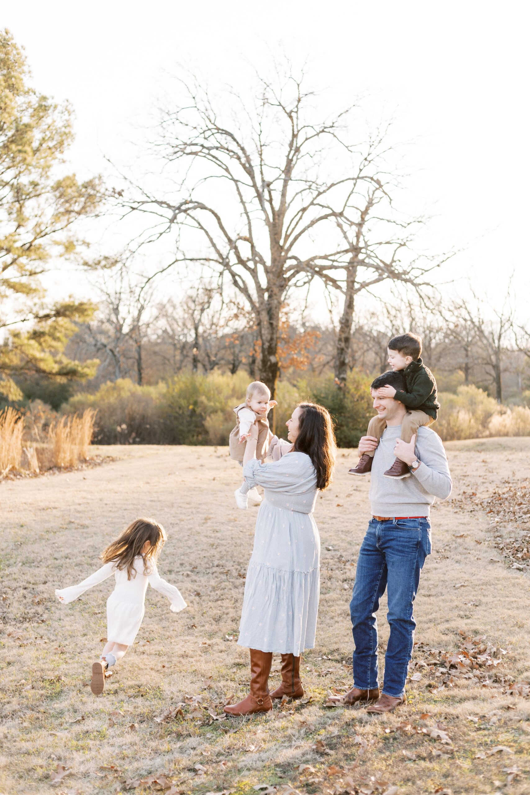 winter family photos in little rock, little rock air force base