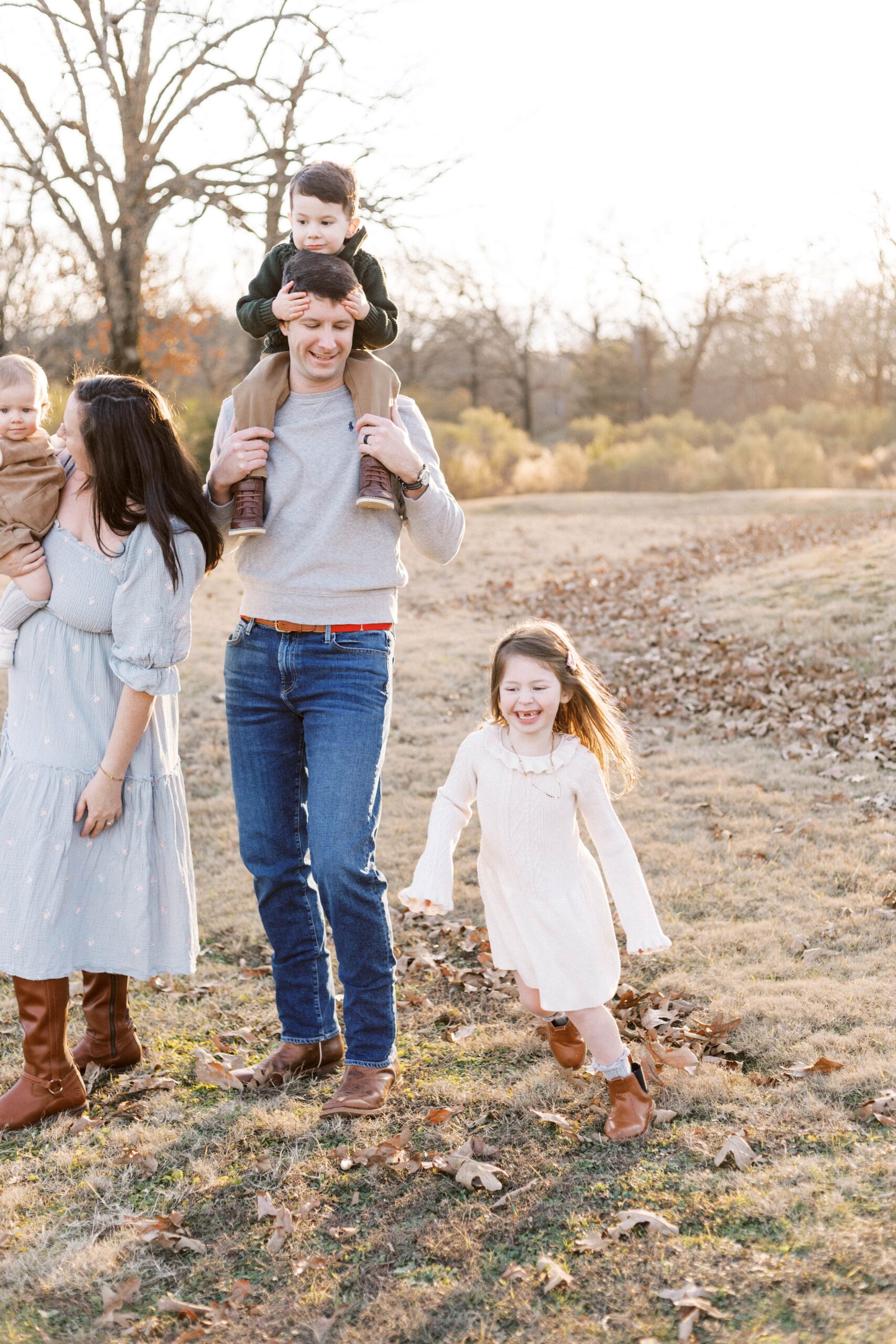 winter family photos in little rock, little rock air force base