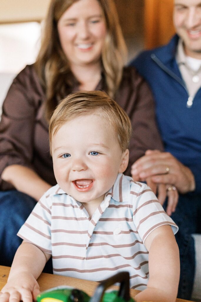 baby smiling in home family photos peoria illinois