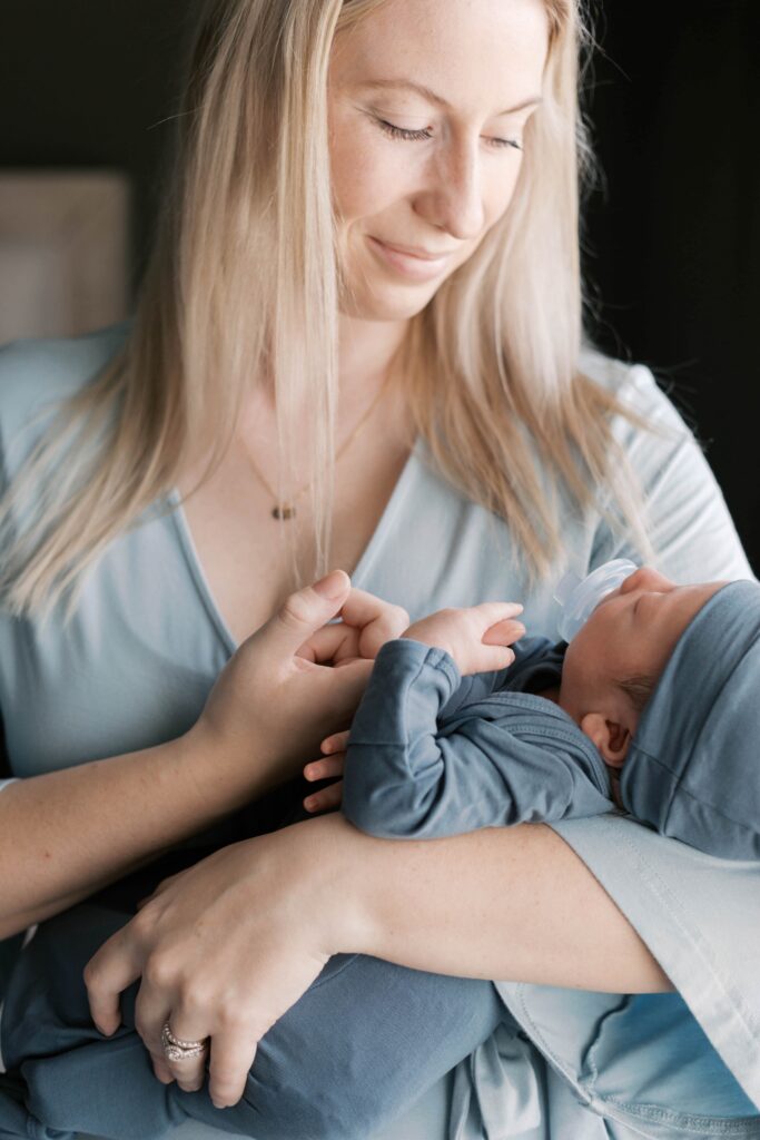 In-home newborn session in Peoria Illinois