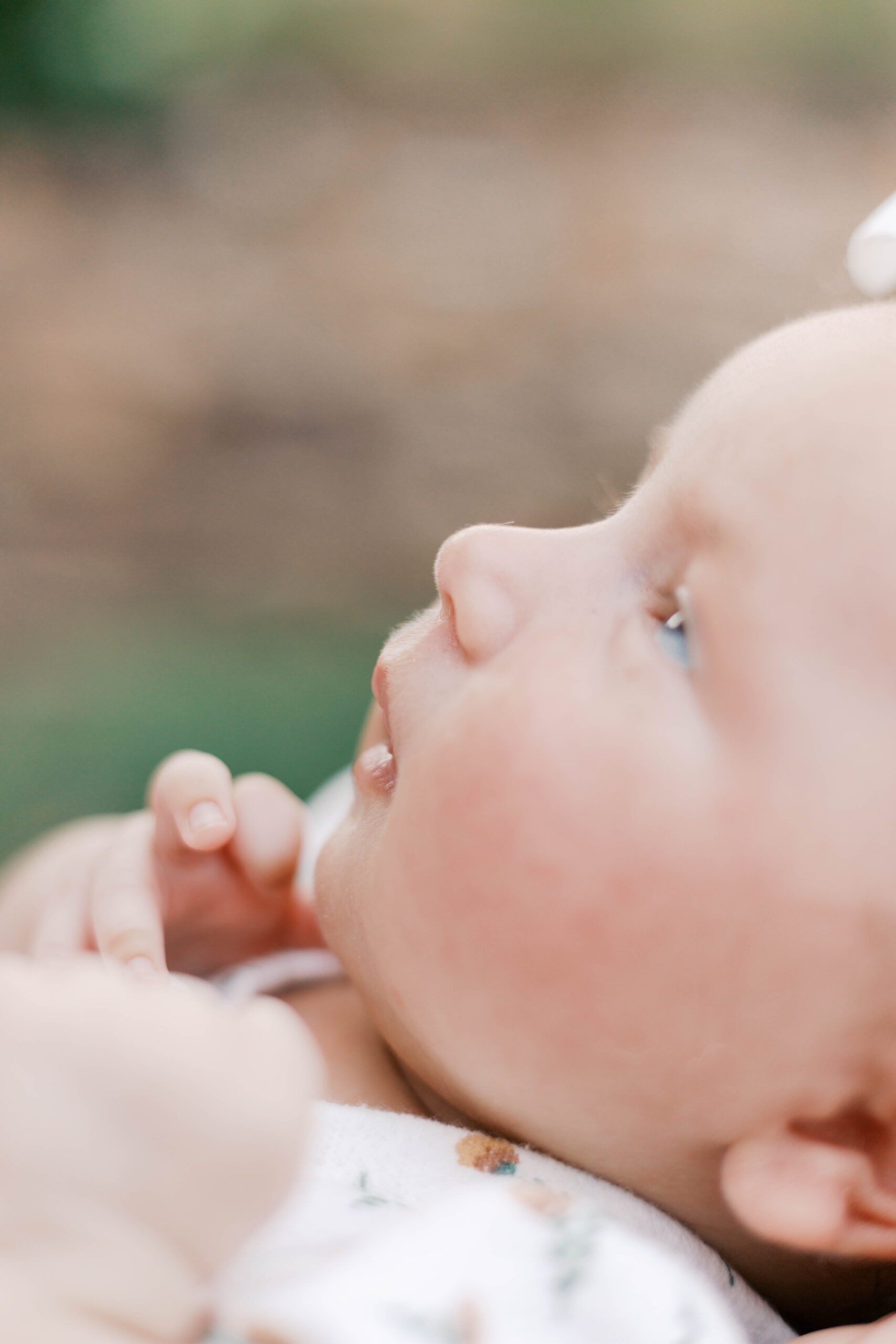 close up of baby's profile in peoria il newborn photos